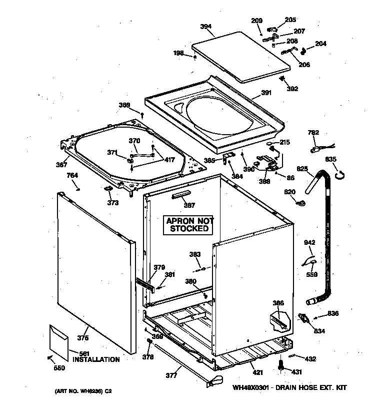 Cabinet, cover & front panel