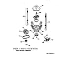 GE WCCB1030T4AC suspension, pump & drive components diagram