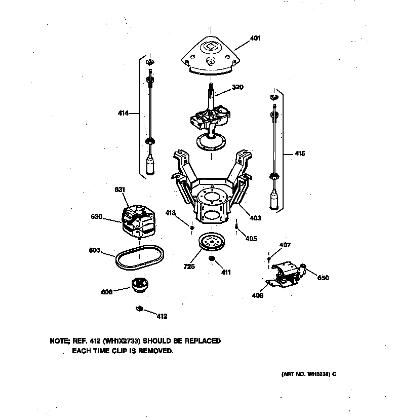 Suspension, pump & drive components