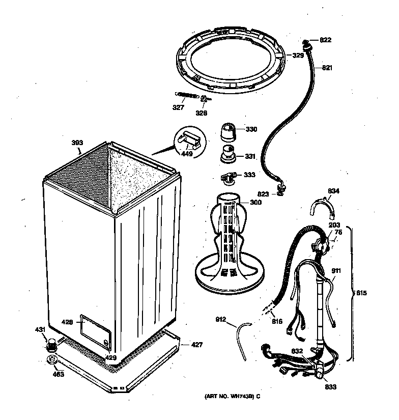 Cabinet & agitator