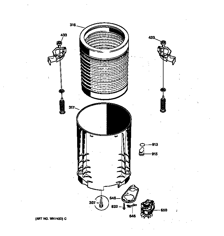 Tub & suspension