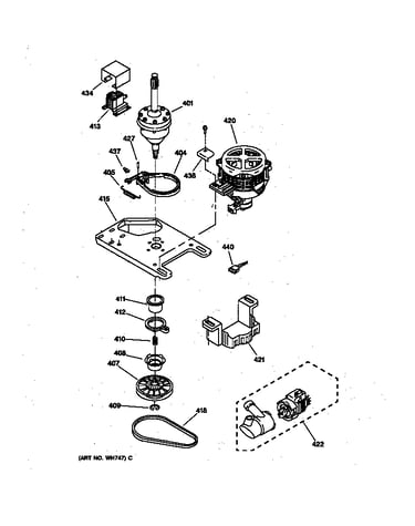 Brake, clutch, gearcase, motor & pump parts