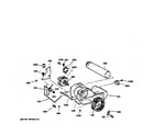 GE DBXR453ET2WW blower & drive assembly diagram