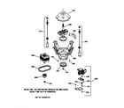 GE WISQ416JT5AA suspension, pump & drive components diagram