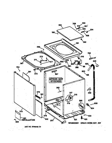 Cabinet, cover & front panel