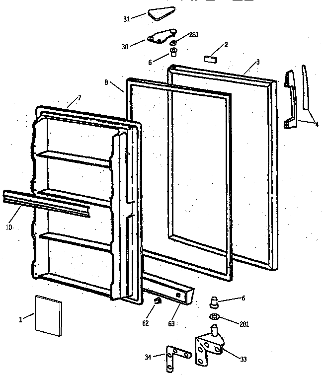 Freezer door