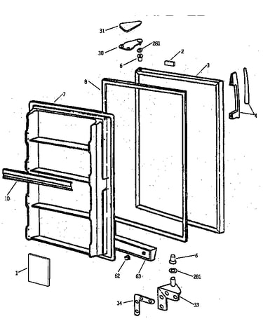 Freezer door