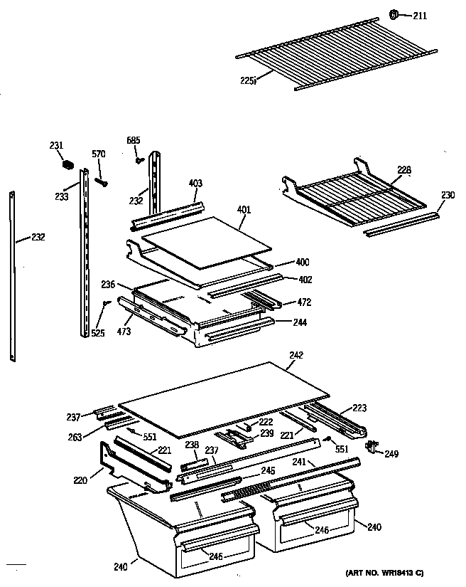 Shelf parts