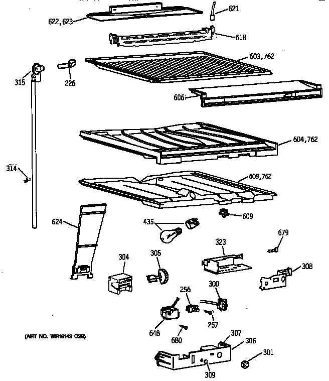 Compartment separator parts