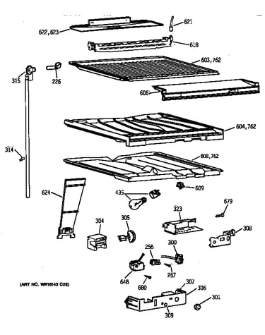 Compartment separator parts