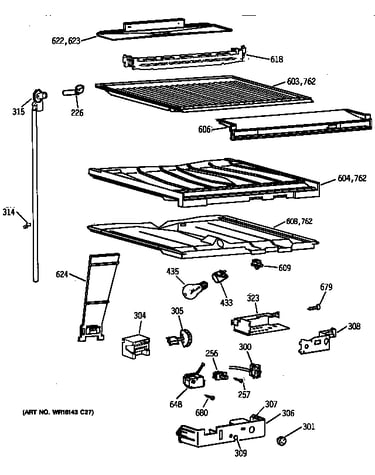 Compartment separator parts