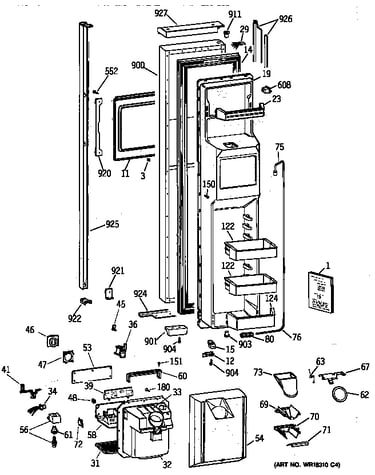 Freezer door