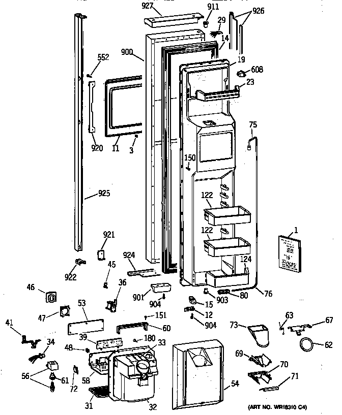 Freezer door