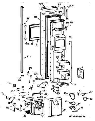 Freezer door