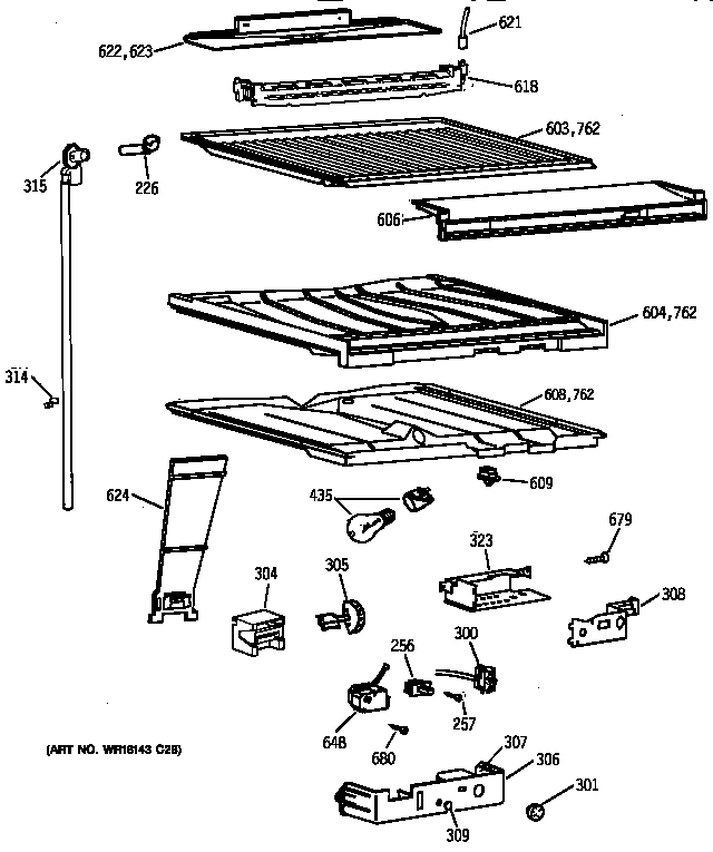 Compartment separator parts