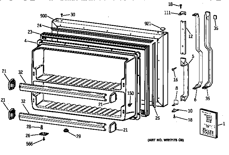 Freezer door