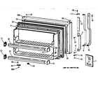 GE TBX18MAXPRWW freezer door diagram