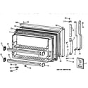 GE TBX18SAXPRAA freezer door diagram