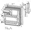 GE TBX18SAXPRAA fresh food door diagram