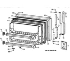 GE TBX18SIXRRAA freezer door diagram