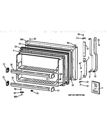 Freezer door