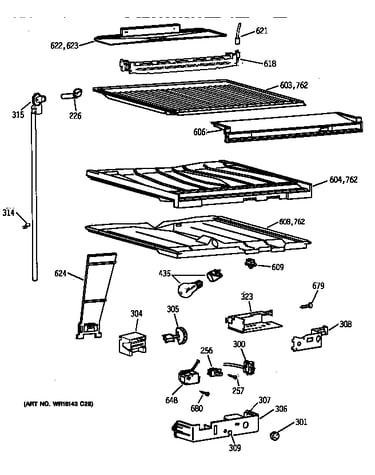 Compartment separator parts