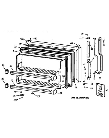 Freezer door