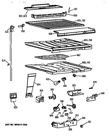 Compartment separator parts