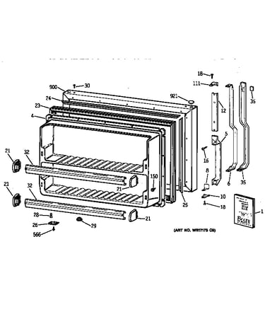 Freezer door