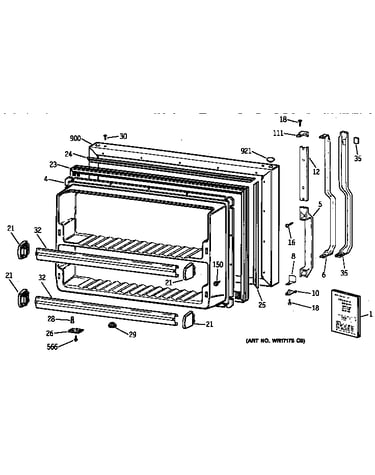 Freezer door