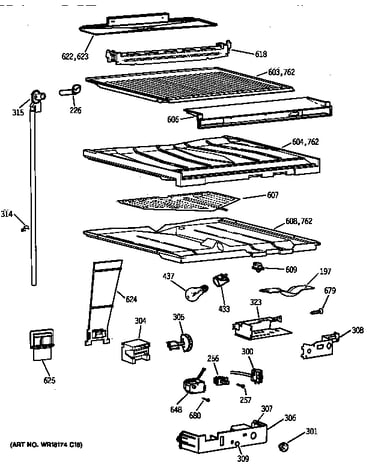 Compartment separator parts
