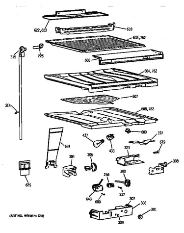 Compartment separator parts
