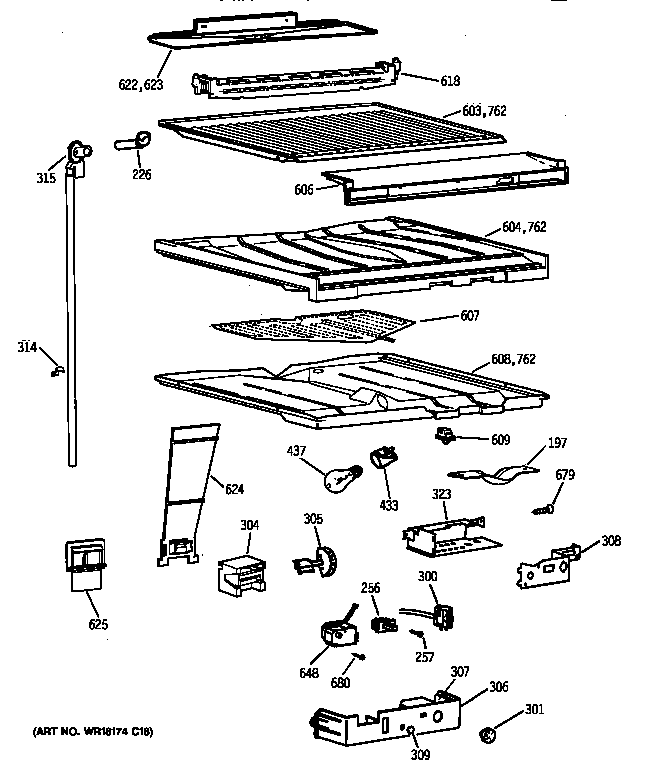 Compartment separator parts