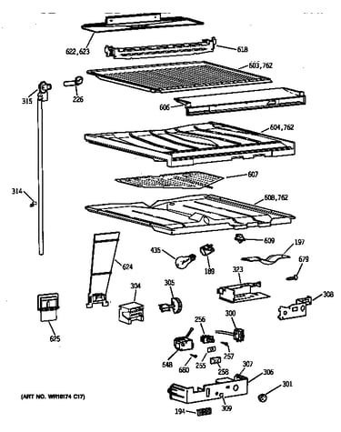 Compartment separator parts