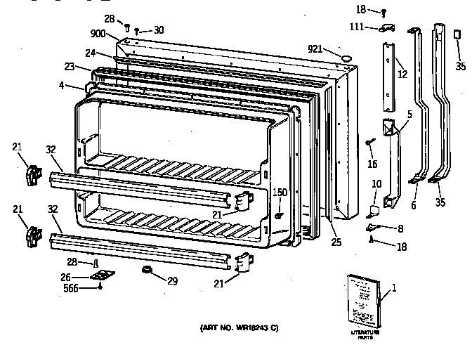 Freezer door