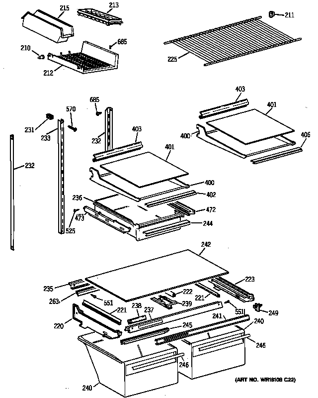 Shelf parts