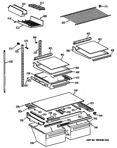 Shelf parts