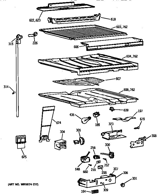 Compartment separator parts
