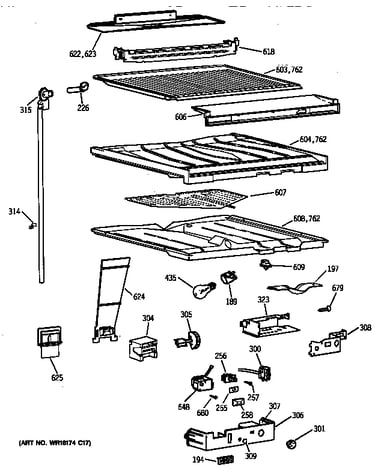 Compartment separator parts