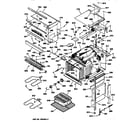 GE JKP76GV1BB oven body section diagram