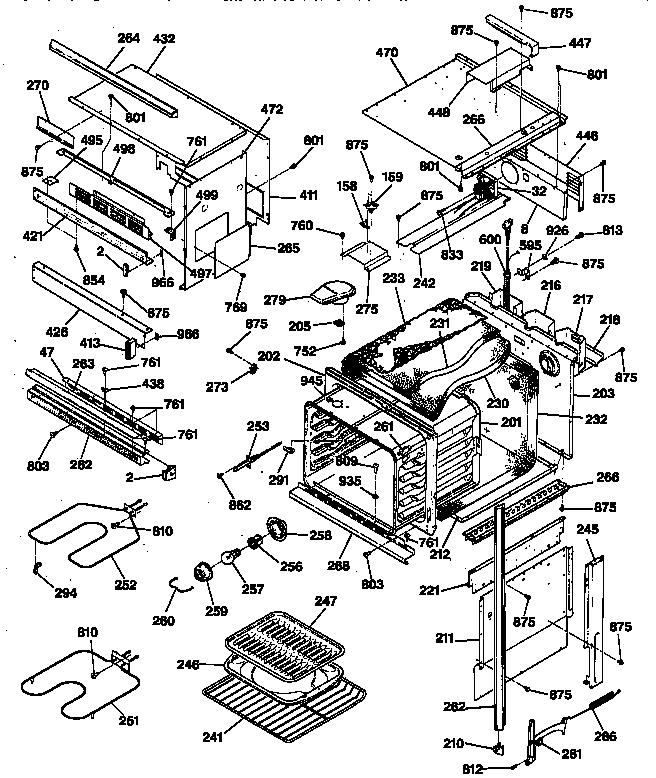 Oven body section