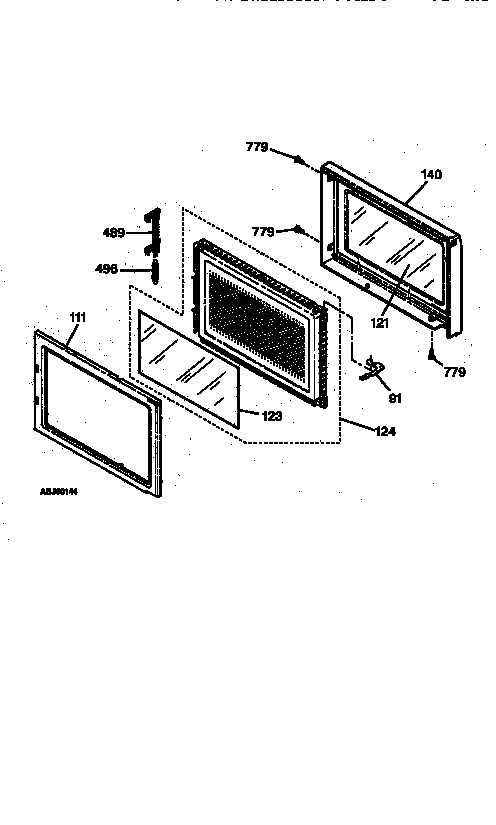 Microwave oven door