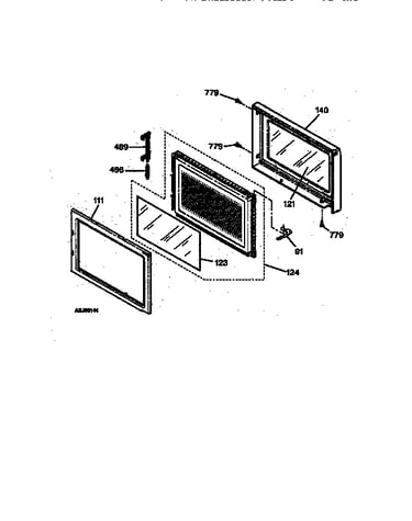Microwave oven door