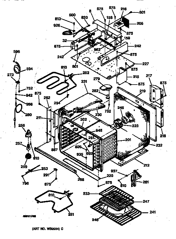Oven body parts