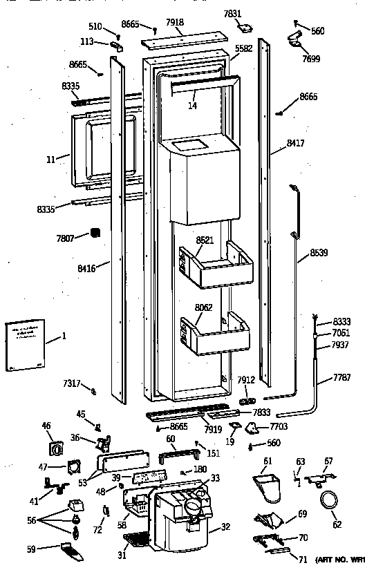 Freezer door