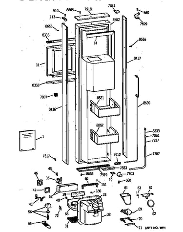 Freezer door