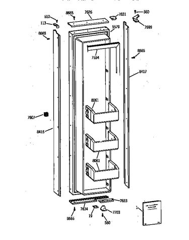 Freezer door