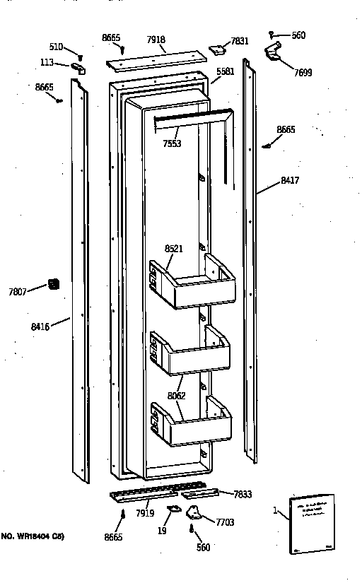 Freezer door