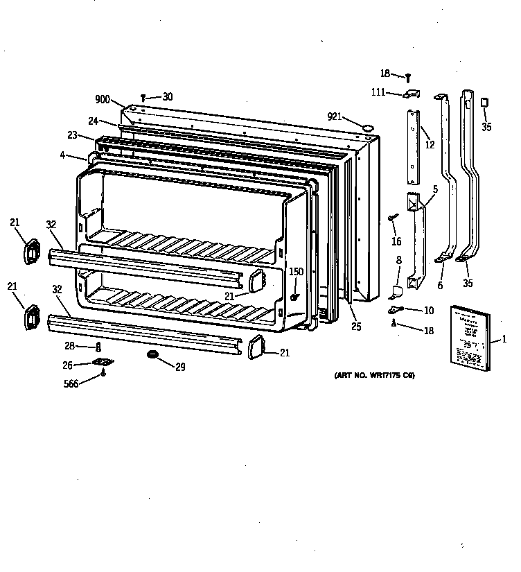 Freezer door