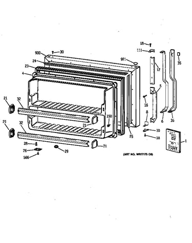 Freezer door